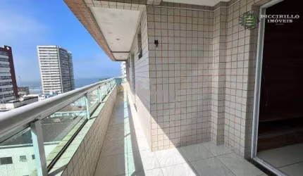 Apartamento com 3 dormitórios para alugar, 120 m² por R$ 5.000,02/mês - Aviação - Praia Grande/SP