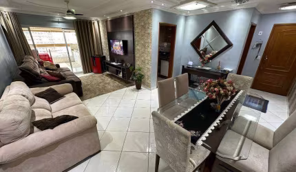 Apartamento com 3 dormitórios para alugar, 133 m² por R$ 5.800,01/mês - Aviação - Praia Grande/SP