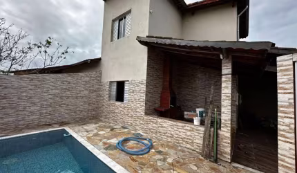 Casa para Venda em Itanhaém, Tupy, 3 dormitórios, 1 banheiro, 2 vagas