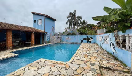 Casa para Venda em Itanhaém, Balneário Gaivota, 3 dormitórios, 1 suíte, 3 banheiros, 2 vagas