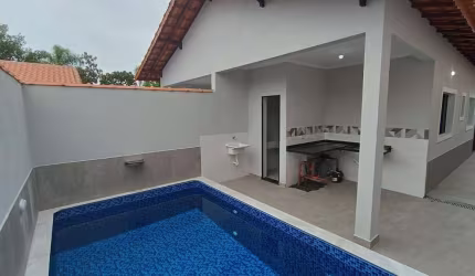 Casa para Venda em Itanhaém, Campos Elíseos, 3 dormitórios, 1 suíte, 1 banheiro, 2 vagas
