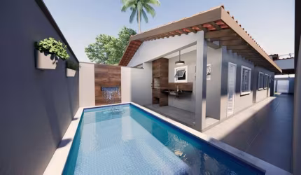 Casa para Venda em Itanhaém, Nossa Senhora do Sion, 2 dormitórios, 1 suíte, 1 banheiro, 2 vagas