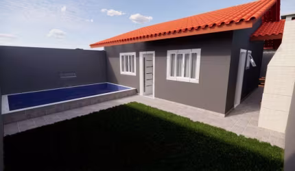 Casa para Venda em Itanhaém, Jardim das Palmeiras, 2 dormitórios, 1 suíte, 1 banheiro, 2 vagas
