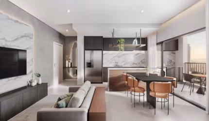Apartamento com  3 quartos, suíte e sacada e churrasqueira no Novo Mundo