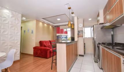 Maravilhoso apartamento semi mobiliado com 3 quartos, sacada, 64m² e 2 vagas de garagem em Araucária (Capela Velha)