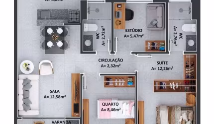 Apartamento com 2 quartos à venda em Natal