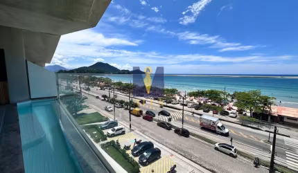 Apartamento Alto Padrão vista mar e piscina privativa na sacada em Praia Grande, Ubatuba/SP