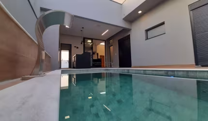 Casa térrea condomínio Viena com 3 suítes, piscina, cozinha e área gourmet com churraqueira e planejados, escritório, Indaiatuba SP