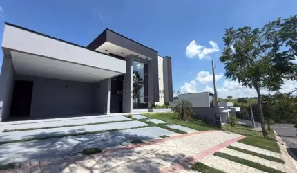 Imóvel Exclusivo: Casa em Condomínio no Jardim Laguna, Indaiatuba-SP - 3 quartos, 3 suítes, 2 salas, escritorio,4 banheiros, 4 vagas - 190m²