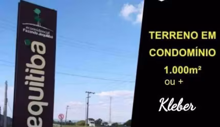 Terreno de 1.000m² a venda no Cond. Fazenda Jequitibá.