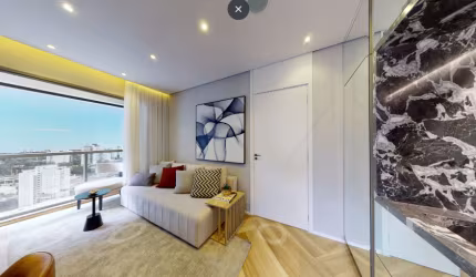 Apartamento studio com varanda e piscina no rooftop localizado no Brooklin.
