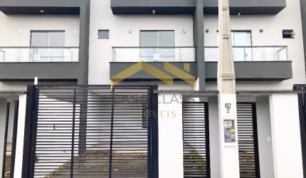 Sobrado geminado novo no bairro Vila Nova em Joinville!