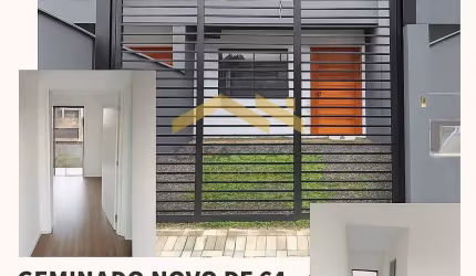 Sobrado geminado novo no bairro Boehmerwald em Joinville!