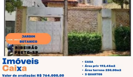 Casa para Venda em Ribeirão Preto, Jardim Botânico, 3 dormitórios, 1 suíte, 2 banheiros, 2 vagas