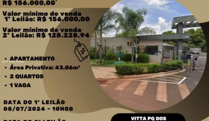 Apartamento para Venda em Ribeirão Preto, Parque dos Pinus, 2 dormitórios, 1 banheiro, 1 vaga