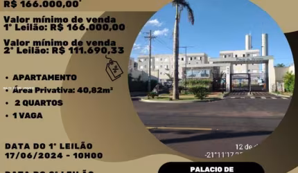 Apartamento para Venda em Ribeirão Preto, Reserva Real, 2 dormitórios, 1 banheiro, 1 vaga