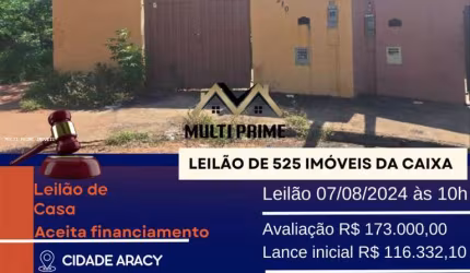 Casa para Venda em São Carlos, Cidade Aracy, 1 dormitório, 1 banheiro, 1 vaga