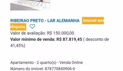 Apartamento para Venda em Ribeirão Preto, Jardim Doutor Paulo Gomes Romeo, 2 dormitórios, 1 banheiro, 1 vaga