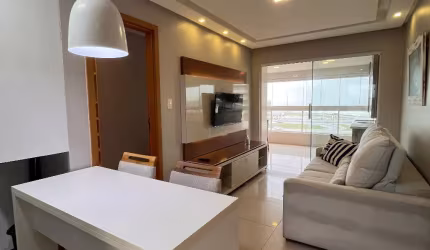 Quarto e Sala Mobiliado em Armação - Porteira Fechada - Varanda - Vista Mar