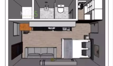 Apartamento com 1 quarto à venda na Alameda das Violetas, Cidade Nova Arujá, Arujá, 22 m2 por R$ 220.000