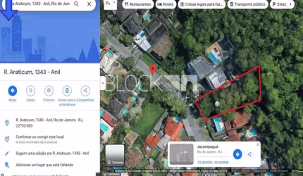 Terreno à venda na Rua Araticum, --, Anil, Rio de Janeiro, 928 m2 por R$ 400.000