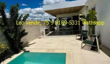 linda casa Bairro Sim, 3 suítes, piscina, goumert