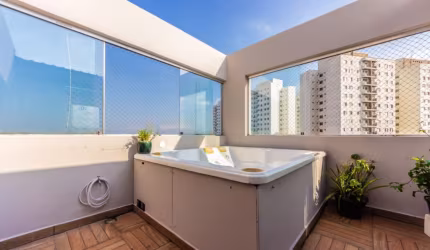 Cobertura com jacuzzi 3 dormitórios, 1 Suíte, 2 Vagas