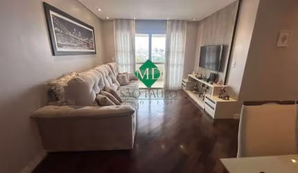 Apartamento à venda em Santo André-SP: 2 quartos, 1 suíte, 2 salas, 2 banheiros, 2 vagas de garagem e 76m² no Jardim Santo Antônio!
