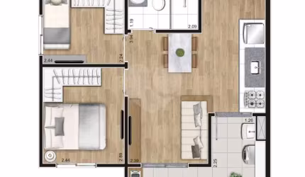 Apartamento com 2 quartos à venda em Belenzinho - SP