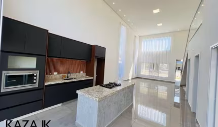 Casa nova (sobrado) a venda ou permuta no condomínio Gran Ville São Venâncio, Itupeva com 3 dormitórios, amplo living, 4 vagas. Planejados e ar condic