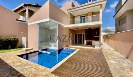 Comprar/vendo: Casa a venda (sobrado) alto padrão no condomínio Bosque dos Jatobás, Jundiaí com 4 dormitórios ( 3 suítes), gourmet, sauna e piscina.