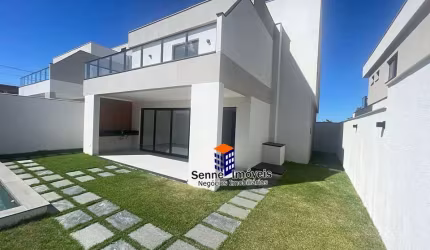 CASAS 4 QUARTOS (2 SUÍTES) E PISCINA NO COND. ARQUIPÉLAGO DE MANGUINHOS