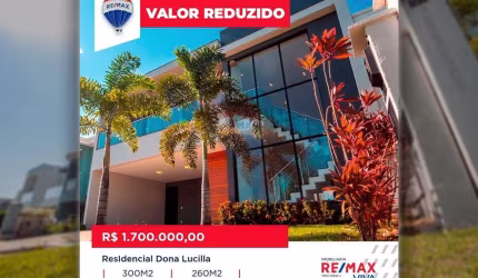 Casa de Condomínio para venda em Jardim Residencial Dona Lucilla de 260.00m² com 3 Quartos e 3 Suites