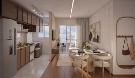 Apartamento para venda em Campina Do Siqueira de 36.00m² com 2 Quartos e 1 Garagem