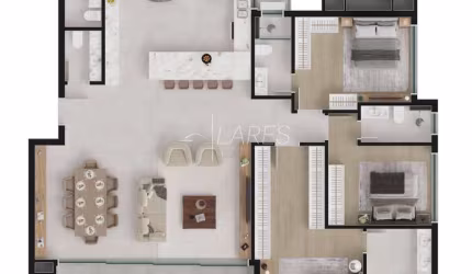 Apartamento para venda em Novo Mundo de 187.00m² com 3 Quartos, 3 Suites e 3 Garagens