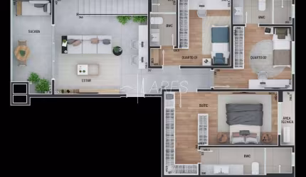 Cobertura para venda em Batel de 200.00m² com 3 Quartos, 3 Suites e 2 Garagens
