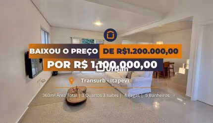 Casa de Condomínio para venda e aluguel em Transurb de 218.00m² com 3 Quartos, 3 Suites e 4 Garagens