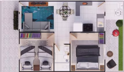 Casa para venda em Vila São Paulo de 43.00m² com 2 Quartos e 1 Garagem