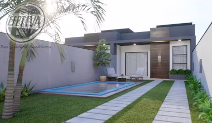 Casa para venda em Guaratuba de 86.00m² com 3 Quartos, 1 Suite e 2 Garagens