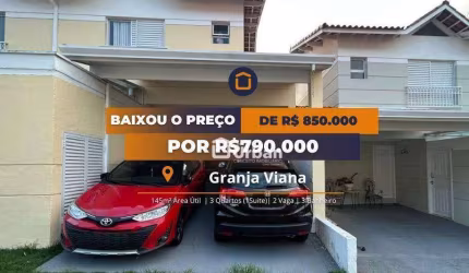 Casa de Condomínio para venda em Granja Viana de 145.00m² com 3 Quartos, 1 Suite e 2 Garagens