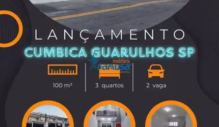 Sobrado para venda em Jardim Cumbica de 130.00m² com 3 Quartos, 1 Suite e 2 Garagens