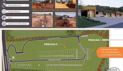 Terrenos industriais à venda, à partir de 1.540m² por R$ 622.000 (à vista) em Piracaia/SP - TE2549