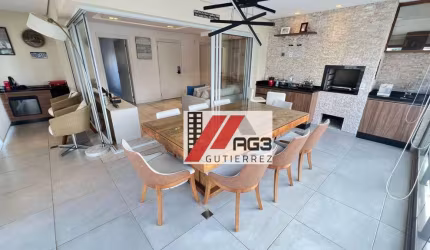 Apartamento mobiliado de 3 dormitórios, suítes, varanda gourmet, lazer completo e duas vagas no Alto da Lapa