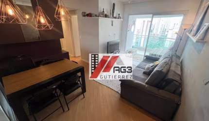 Apartamento mobiliado em andar alto com 2 quartos, suíte, 2 vagas, depósito e lazer completo na Vila Romana