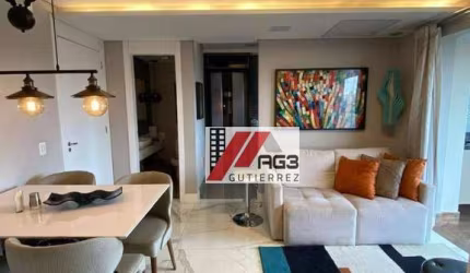 Apartamento totalmente mobiliado de 1 suíte, lavabo, ar-condicionado, uma vaga e lazer completo no Ipiranga