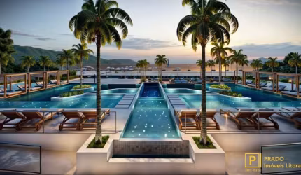 Apartamento em condomínio pé na areia, com conceito resort.