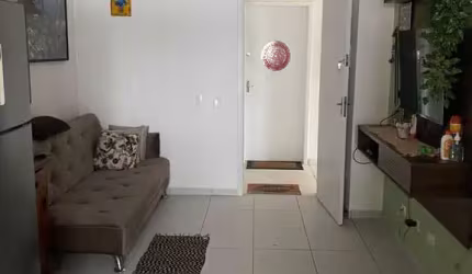 Apartamento com dois dormitórios na Praia do Perequê-Mirim