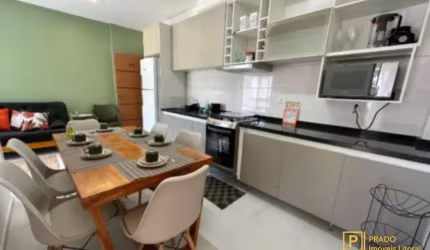 Apartamento de dois dormitórios na Praia do Perequê-Mirim