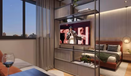 Studio no Lançamento Aretha com 1 dormitório à venda, 25 m² por R$ 299.000 - Rebouças - Curitiba/PR