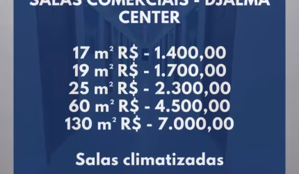 Alugo Salas Comerciais na Av Djalma Batista - Tamanhos variados.